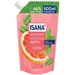 ISANA Milde Seife »Hygiene Aktiv« 500 ml Nachfüllbeutel rosa