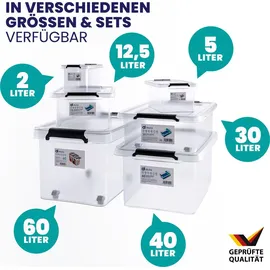 DEUBA Aufbewahrungsbox 29 x 17 x 39 cm 10-tlg. transparent