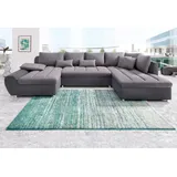 sit&more Wohnlandschaft »Bandos U-Form«, in 2 unterschiedlichen Größen, wahlweise mit Bettfunktion + Bettkasten, grau
