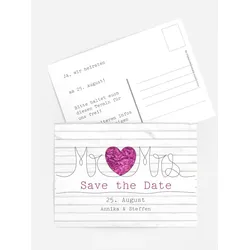 Save-the-Date Karten selbst gestalten mit Spruch und Fotos im Onlinedesigner bei Meine-Kartenmanufaktur.de