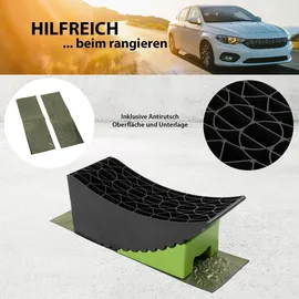 Trutzholm 2x Auffahrkeil 2-teilig bis 13,5 t Höhenausgleichsrampe für PKW, SUV, Wohnmobil mit Unterlegmatte