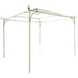 BISCOTTINI INTERNATIONAL ART TRADING Biscottini Gartenpavillon für den Außenbereich – quadratischer Pavillon 3x3 m – Pavillon aus Schmiedeeisen – Gartenpergola – bemalter Pavillon