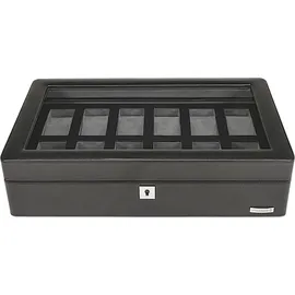 Windrose Uhrenbox Tempora Aufbewahrung Ø max.40 mm Schwarz