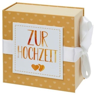 Hergo Creation Geschenkschachtel mit Band 13 x 13 cm Zur Hochzeit