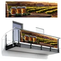 MuchoWow Balkon-Sichtschutz, Grün, Kunststoff, Rechteckig, 300x95 cm, Sonnen- & Sichtschutz, Sichtschutz Garten, Balkon Sichtschutze