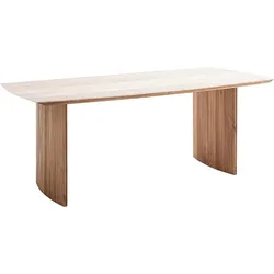 Esstisch MCA LIVING "Brisco Esstisch", beige (naturfarben, naturfarben, naturfarben), B:180cm H:77cm T:100cm, Akazie massiv natur lackiert, Tische