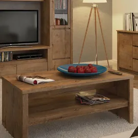 Feldmann-Wohnen Couchtisch, Eiche, Holz, 1 Fächer, Rechteckig,Rechteckig, konisch, 120.2x52.6x60 cm, Wohnzimmer, Wohnzimmertische, Couchtische