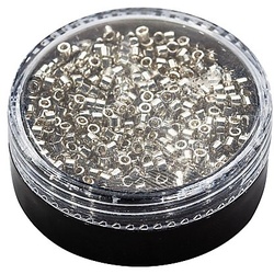 Miyuki-Perlen, silber-metallic, 2,2 mm Ø, 4 g