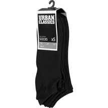 URBAN CLASSICS No Show Socks 5-Paar Schwarz 35-38