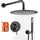 Vevor Duscharmatur Regenduschsystem 254 mm Mattschwarz 149,86 cm