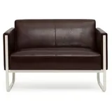 HJH Office Loungesofa ARUBA Kunstleder 2-Sitzer Braun