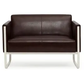 HJH Office Loungesofa ARUBA Kunstleder 2-Sitzer Braun