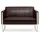 HJH Office Loungesofa ARUBA Kunstleder 2-Sitzer Braun