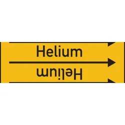 Rohrleitungskennzeichen Helium - 33000x90 mm Folie selbstklebend