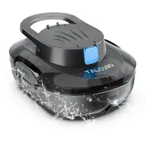 TALOSBO (2026 Upgrade) S1PRO Poolroboter, 120 Min Automatische Reinigung, Dual Motoren Poolreiniger Selbsteinparkfunktion mit 2,5H Ladezeit Poolsauger Akku für Flache Böden Pools bis 100 m2