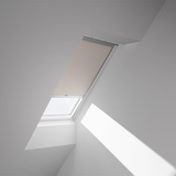 VELUX Dachfensterrollo Solar DSL (Farbe: Hellbeige - 1085S, Farbe Schiene: Aluminium, Solarbetrieben)