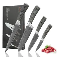 Wakoli EDIS 4er Damastmesser-Set I 8-18 cm Klinge I
