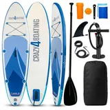 CRAZY4BOATING Inflatable SUP-Board C4B SUP Board Set (S Serie) S1 (305 x 76 x 12,5 cm)