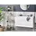 Beliani Badezimmerregal Valdivia Weiss 27x40x166