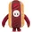 Fall Guys Plüschfigur Hot Dog 30 cm