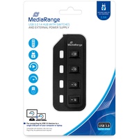 MediaRange USB-Hub 4-fach schwarz