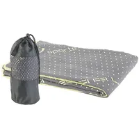 PEARL sports 2in1-Mikrofaser-Yoga-Handtuch 183 x 63 cm grau