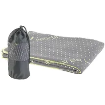 PEARL sports 2in1-Mikrofaser-Yoga-Handtuch 183 x 63 cm grau