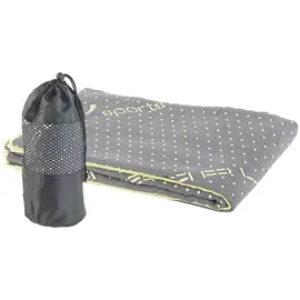PEARL sports 2in1-Mikrofaser-Yoga-Handtuch 183 x 63 cm grau