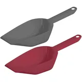 Westmark Back-/Abwiege-/Abfüllschaufel-Set, 2tlg., Füllvolumen: je ca. 450 ml, Kunststoff, Halvar, Anthrazit/Rot, 90952270