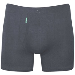 zd ZERO DEFECTS Herren Boxershorts - "Heracles", Soja-Garn, Eingriff, Unterhose, atmungsaktiv, einfarbig Grau 2XL
