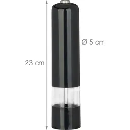 Relaxdays Pfeffermühle 23 cm Schwarz/Weiß befüllt