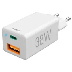 Hama 00201640 Ladegerät für Mobilgeräte Smartphone, Tablet Weiß AC Schnellladung Indoor