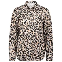 Betty&co Hemdbluse mit Print Beige/Schwarz 40