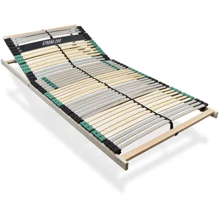 Sleepneo Lattenrost aus Buchenholz, extra Stabiler Lattenrahmen 100x200, bis 200Kg, Kopfteil verstellbar, 7-Zonen-Lattenrost mit 42 Latten, Made in Germany