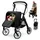 Mobiclinic Klappbarer Rollator + Einkaufswagen 2 in 1 6-fach höhenverstellbar Schwarz