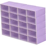 Großes 20er Pack Schuhbox Schuhkarton Klare Schuhaufbewahrungsboxen Plastik Stapelbar Platzsparend Faltbar Schuhregal Sneaker Container Bin Holder,33