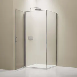 Bernstein NANO Eckdusche mit Drehtür 90 x 195 cm Gelb Echtglas EX416