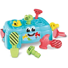 CLEMENTONI Motorik-Spielzeug 17042 Werkbank, Steckspiel aus Kunststoff, ab 10 Monate