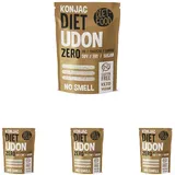 DIET-FOOD Udon Konjak Nudeln - Glutenfreie Kalorienarme Asia Nudel - Low Carb Keto Noodles - Vegan Halal Aus Konjakmehl - Shirataki Glutenfreie Nudeln - Suppennudel Spaghettinudeln (Packung mit 4)