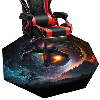 MAxba Achteckig Gaming Stuhl Teppich Bodenschutzmatte Bürostuhl for Hartböden Unterlage Schreibstuhlunterlage Bürostuhlunterlage (Color : 1, Size : 60cm)