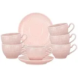 SELTMANN WEIDEN Espressotasse mit Untertassen 100 ml 6er Set rosa