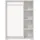 [en.casa] Kleiderschrank Nesbyen 90 x 126 x 30 cm Weiß