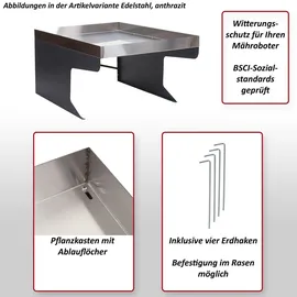 MCW Mähroboter Garage G60 70 x 100 x 47 cm edelstahl