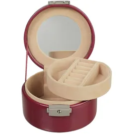 Windrose Schmuckschatulle Merino Round Jewelry Box Red
