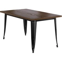 Tolix Tisch | Schwarz | B:T:H 120 x 70 x 78 cm | Industrie Tisch, Retrotisch, Industrial Tisch