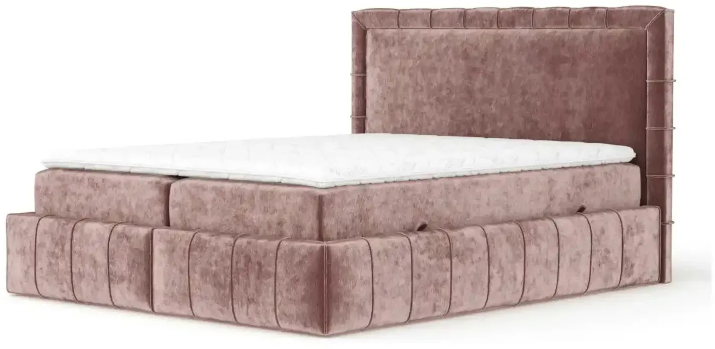 maison de rêve Boxspringbett mit Stauraum   ¦ rosa/pink ¦ Maße (cm): B: 227 H: 123
