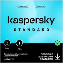 Kaspersky Lab Kaspersky Standard 2025 ESD 3 Geräte 1 Jahr DE Win Android iOS