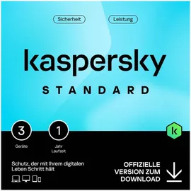 Kaspersky Lab Kaspersky Standard 2025 ESD 3 Geräte 1 Jahr DE Win Android iOS
