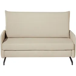 Schlafsofa 2-Sitzer BELFAST Stoff Beige