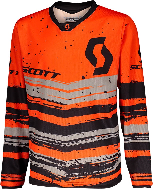 Scott 350 Noise, maillot enfants - Orange/Gris/Noir - XL